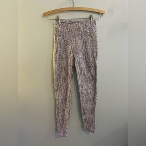 CALIA by Carrie Underwood Pink and Brown Leggings with Waistband Zipper Pocket